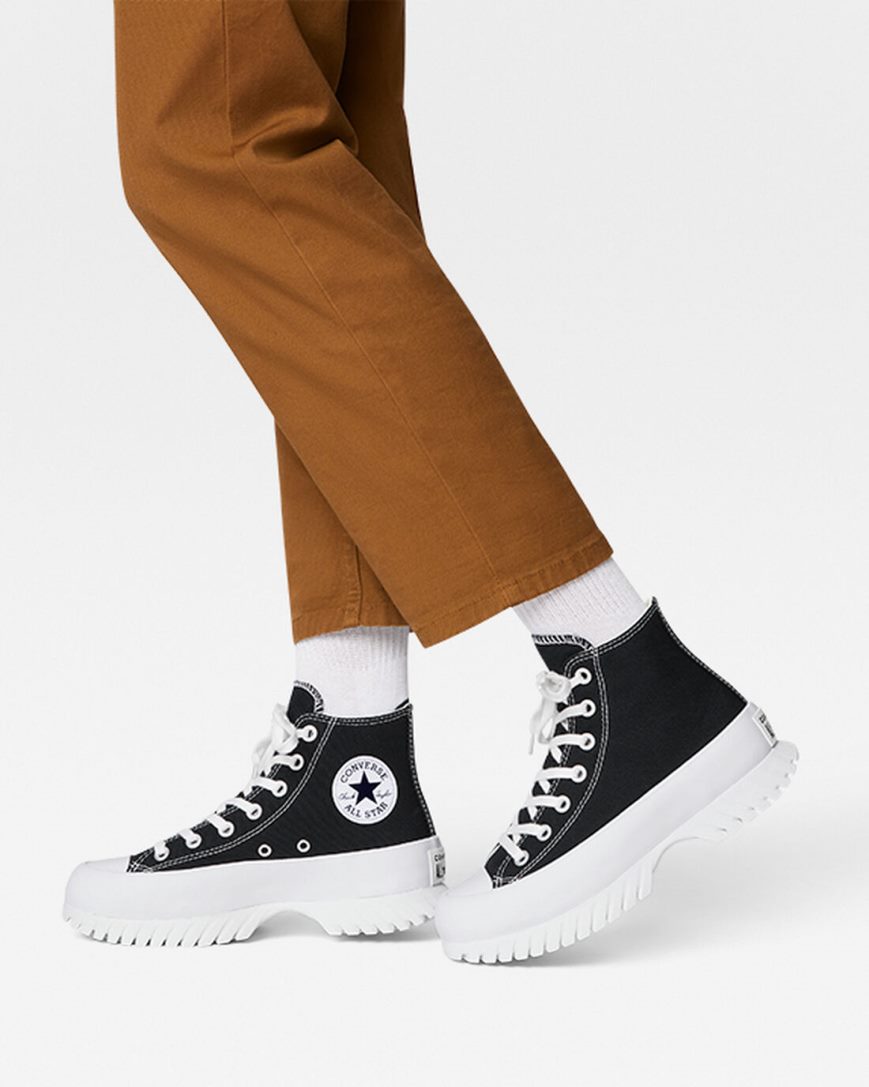 Tenisky Vysoke Converse Chuck Taylor All Star Lugged 2.0 Damske Čierne Biele | SK NYKQF6